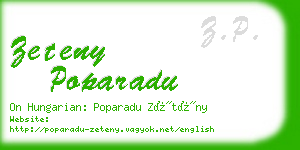 zeteny poparadu business card